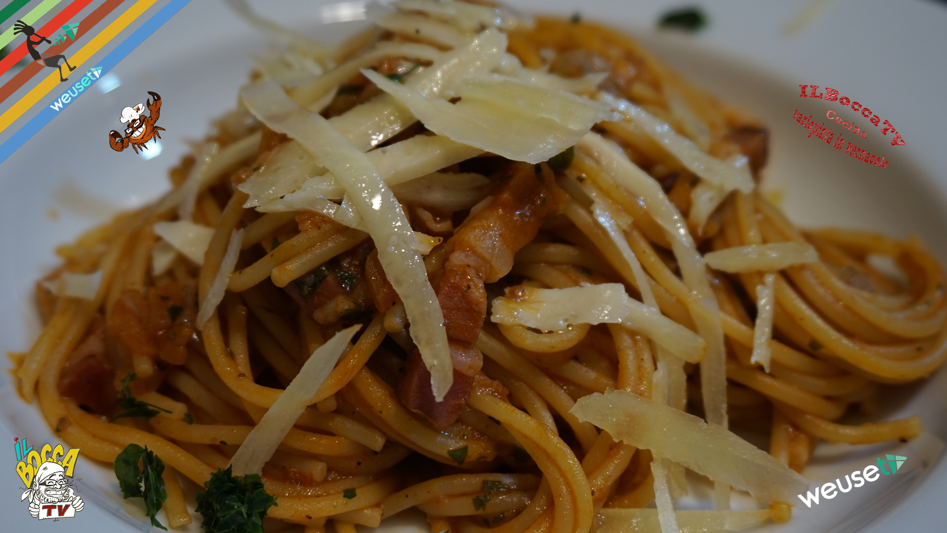 Spaghetti alici e pancetta, primo piatto terra/mare, il Bocca TV