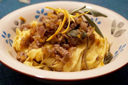 735 – Tagliatelle all’anatra al profumo di arancio, e sei pronto al lancio!